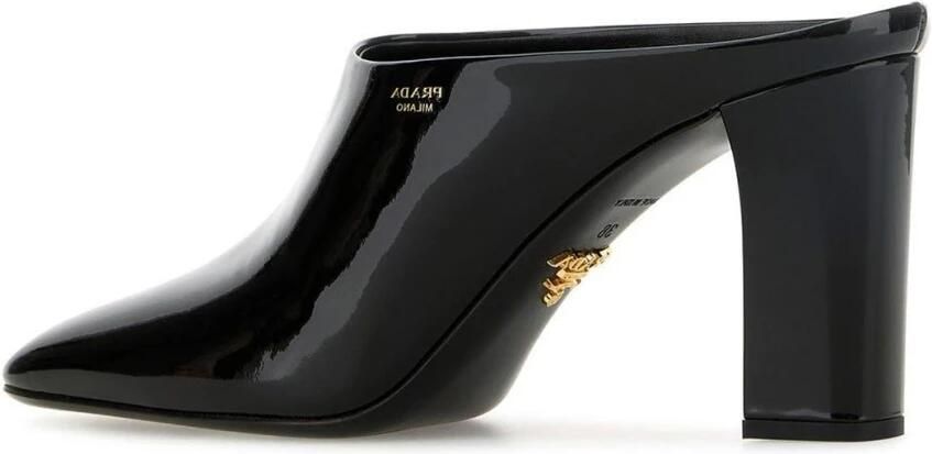 Prada Leren Muiltjes met Vierkante Neus - Foto 2