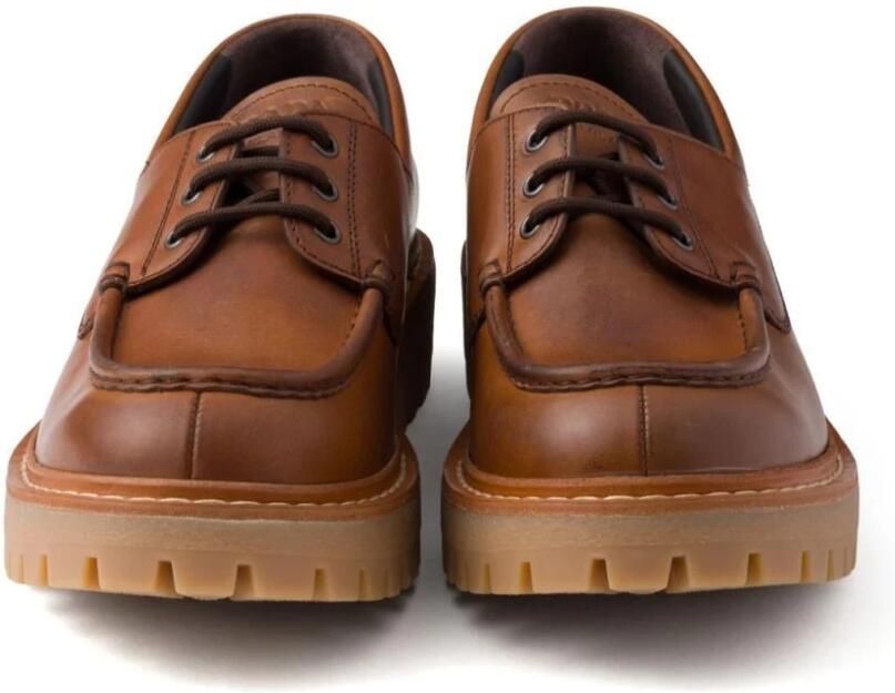 Prada Leren Derby Schoenen met Profielzool - Foto 2