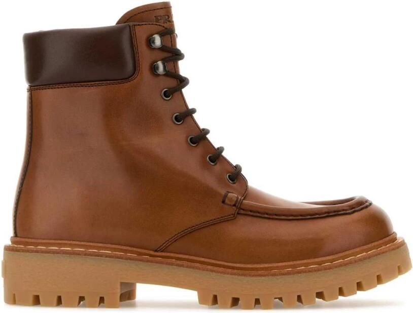 Prada Leren laarzen met profielzool