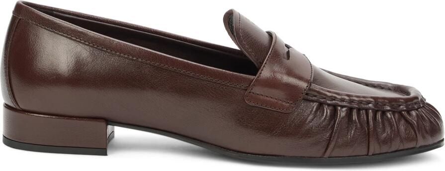 Prada Bruine Bufalo Loafers met Penny Strap