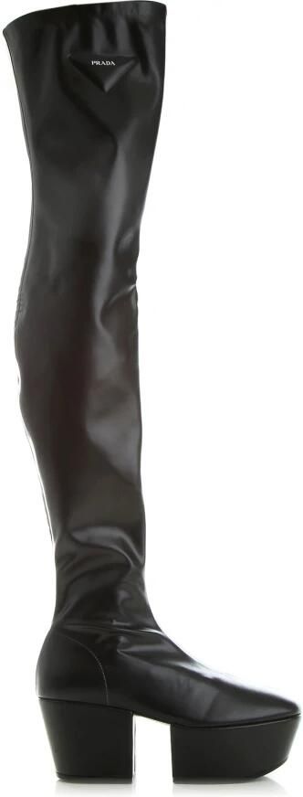 Prada Leren Platformlaarzen