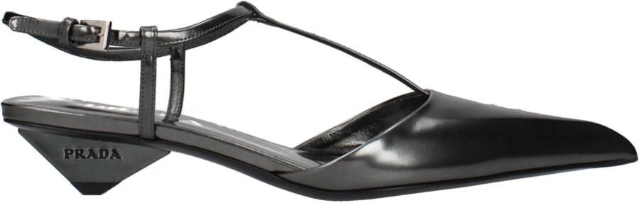 Prada Leren Platte Sandalen