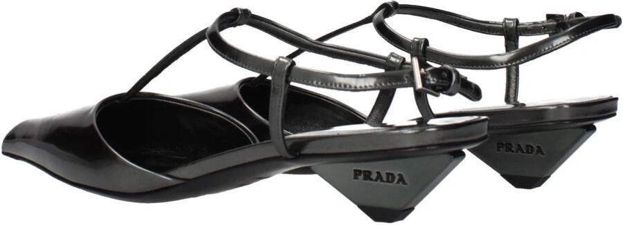 Prada Leren Platte Sandalen - Foto 2