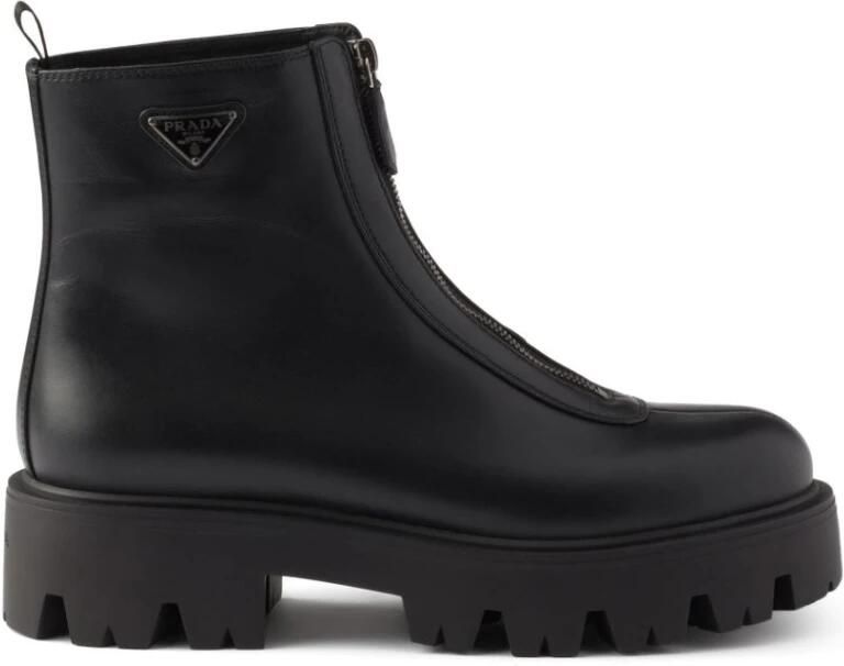 Prada Leren Rits Enkellaarsjes