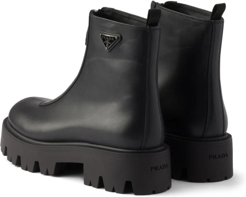 Prada Leren Rits Enkellaarsjes - Foto 4
