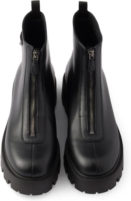 Prada Leren Rits Enkellaarsjes - Foto 5