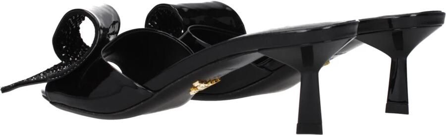 Prada Zwarte leren sandaal met middelhoge hakken - Foto 2