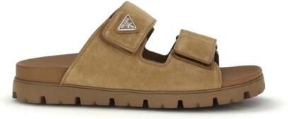 Prada Leren Sandalen met Bandjes