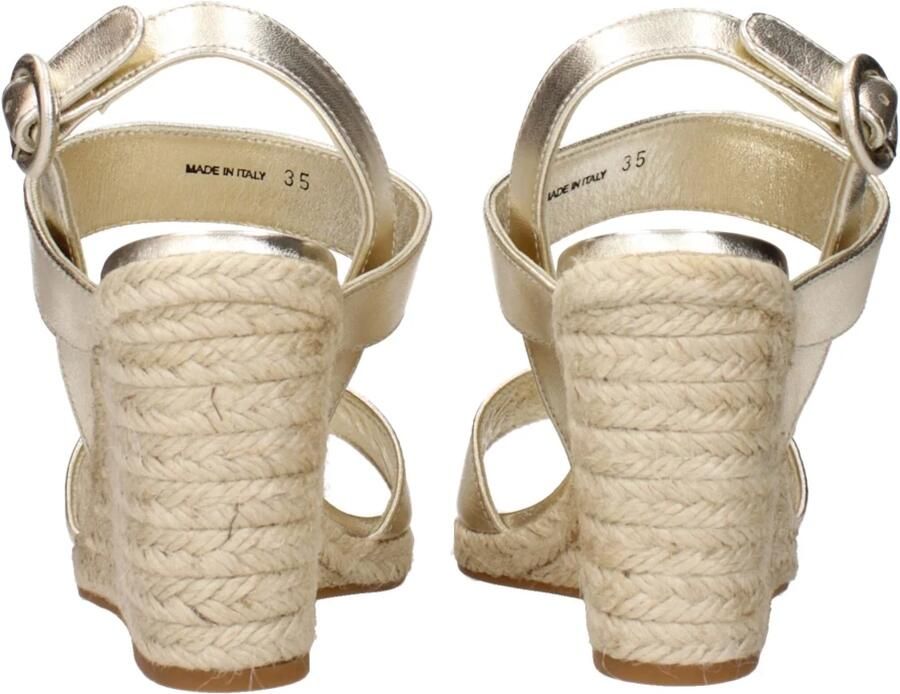 Prada Gouden Leren Sleehak Sandalen Vintage Effect - Foto 2