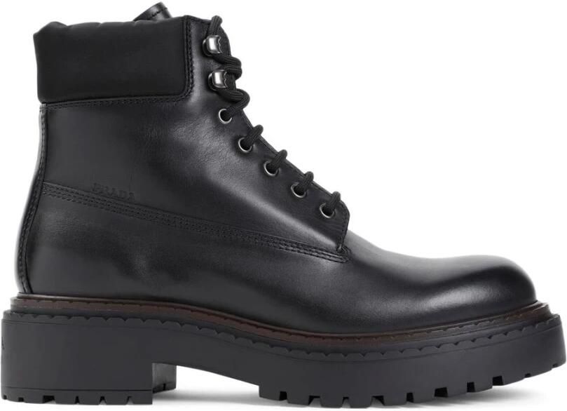 Prada Leren Veterlaars