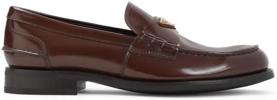 Prada Logo Detail Leren Loafers