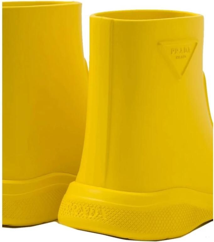 Prada Logo Rubberlaarzen met Relief Detail - Foto 2