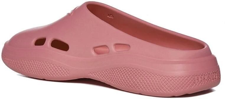 Prada Rubberen muilezels met logodetail Pink Dames - Foto 3