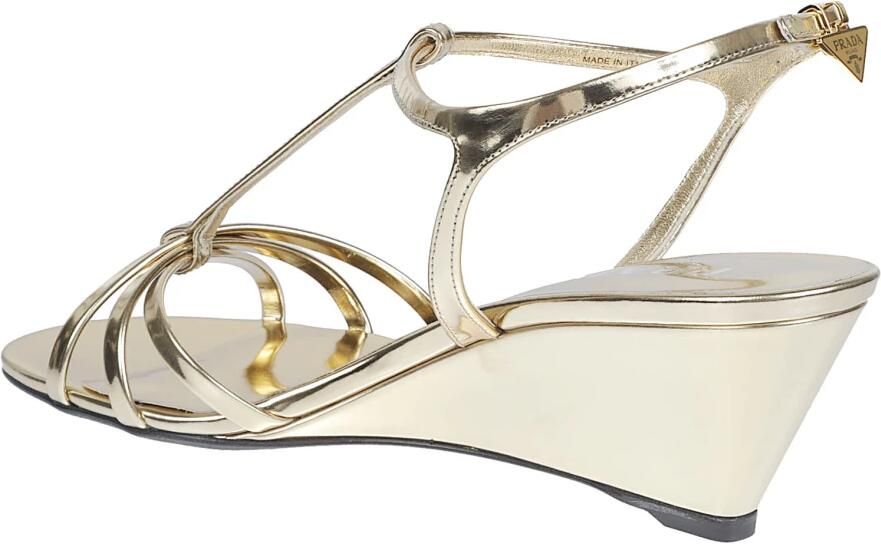 Prada Metallic Leather Sandalen - Foto 3