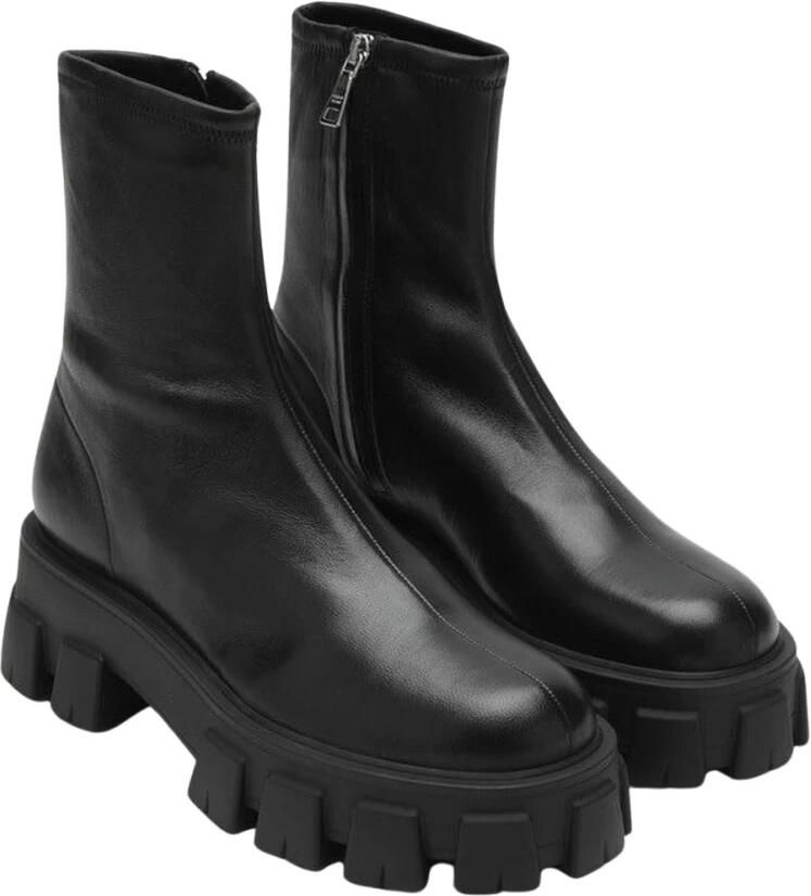 Prada Monolith Stretch Nappa Leren Enkellaarsjes