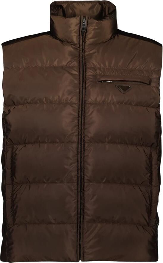 Prada Mouwtjesloze nylon puffer jacket