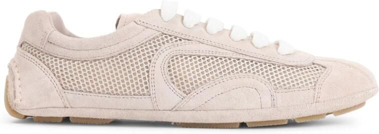 Prada Opale Beige Suede Calf Leather Sneakers