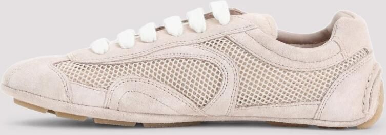 Prada Opale Beige Suede Calf Leather Sneakers - Foto 4