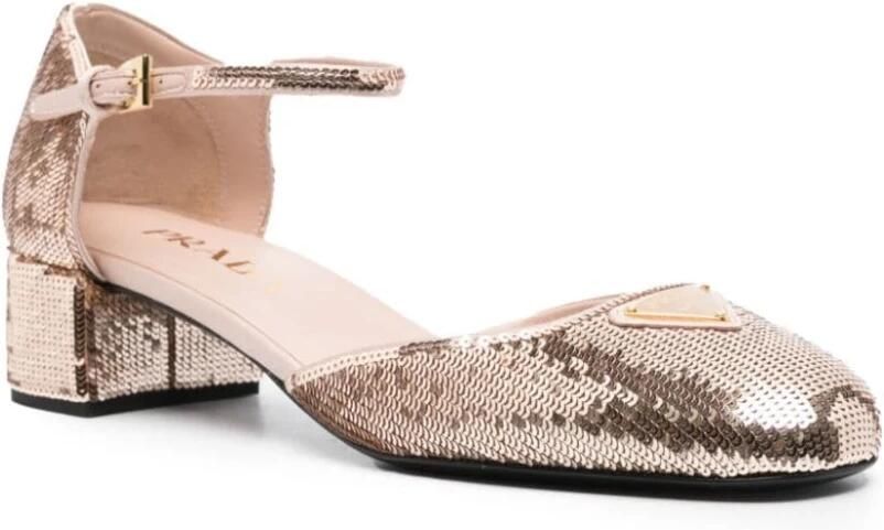 Prada Pailletten Geborduurde Hak Schoenen - Foto 2