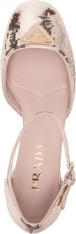 Prada Pailletten Geborduurde Hak Schoenen - Foto 5