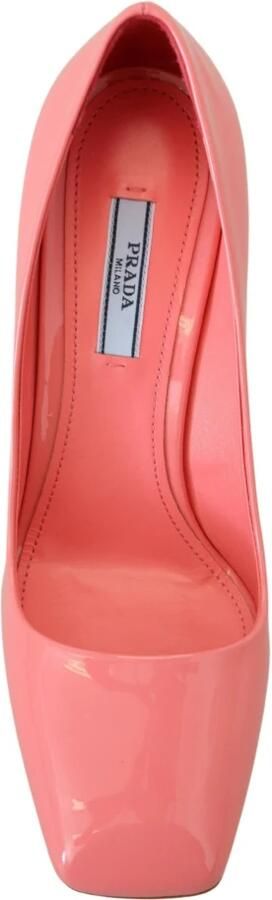 Prada Roze Patentleren Blokhakken Pumps Klassiek Pink Dames - Foto 4