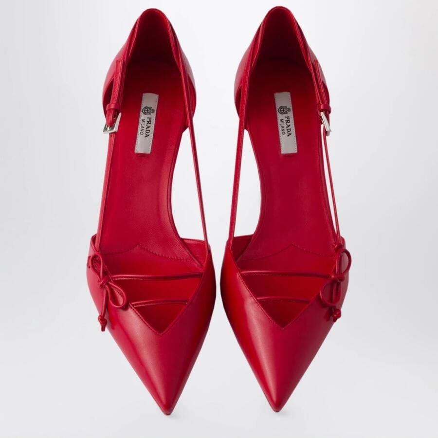 Prada Pumps met puntige neus en strikdetail - Foto 2