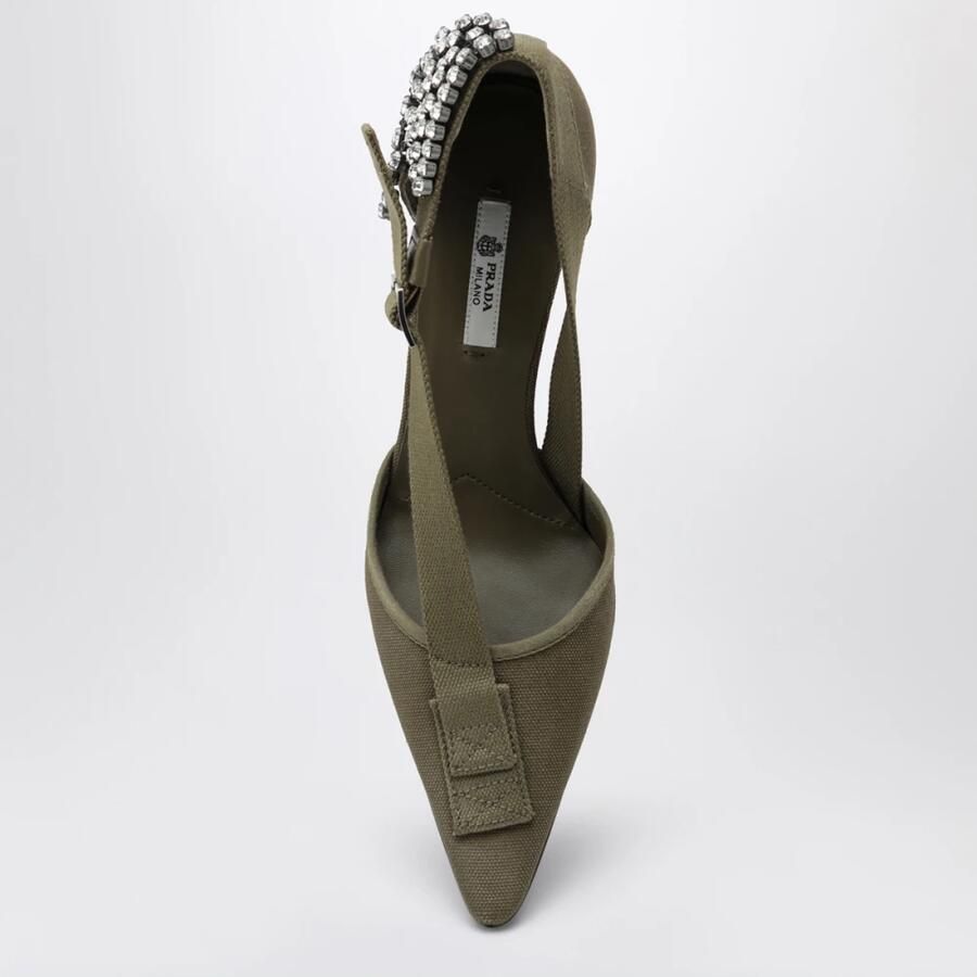 Prada Pumps van Canvas met Kristallen - Foto 3