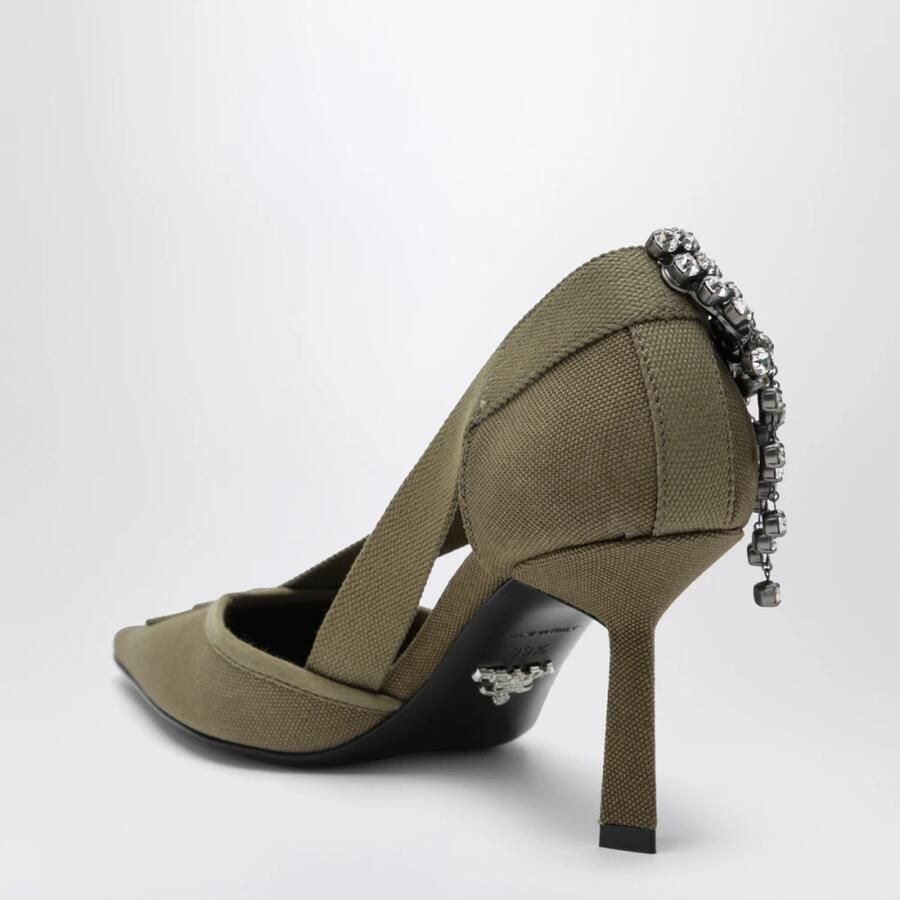 Prada Pumps van Canvas met Kristallen - Foto 5
