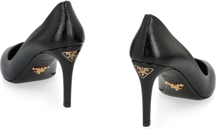 Prada Pumps van Saffiano-leer met lak - Foto 2