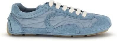 Prada Re-Nylon en suède sneakers met veters