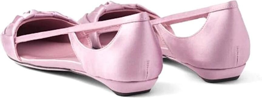 Prada Satin ballerina met verlengde neus Pink Dames - Foto 3