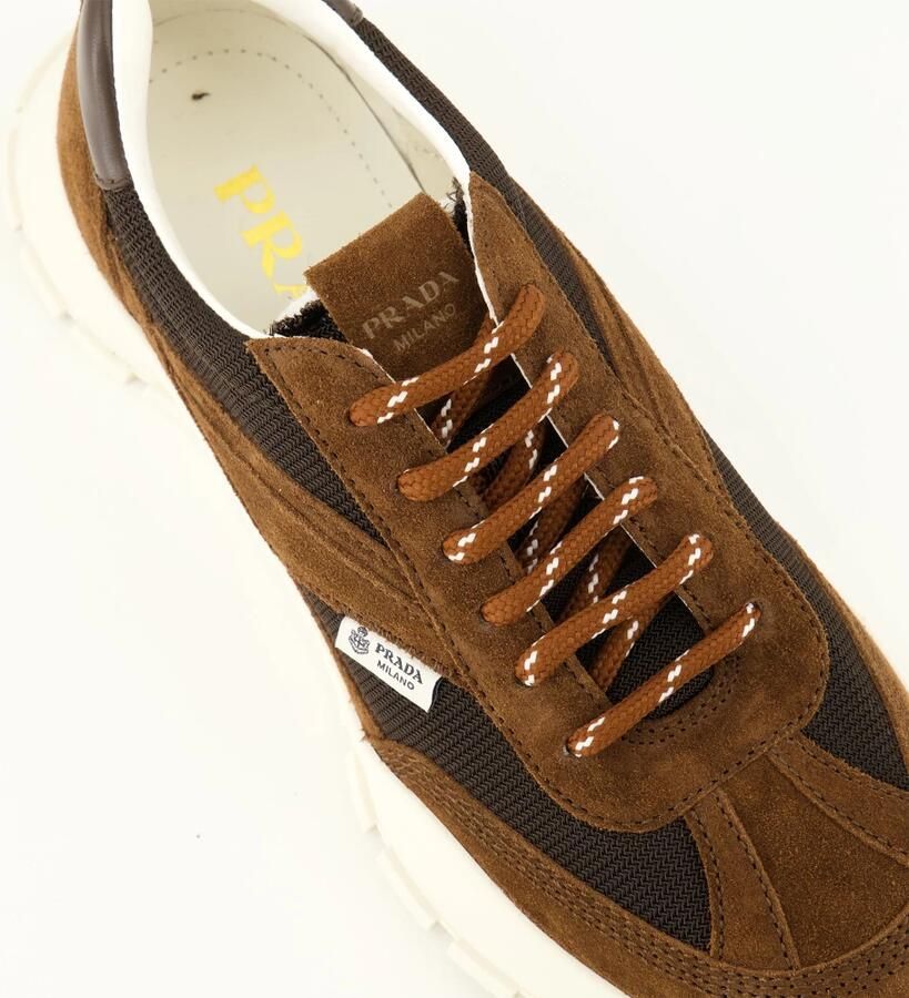 Prada Sneakers van mesh en suède - Foto 3