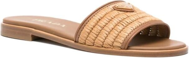 Prada Stro Platte Sandalen - Foto 4