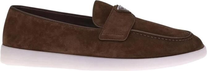 Prada Suede Leren Loafers