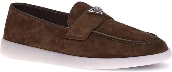 Prada Suede Loafers Almond Toe Design - Foto 3