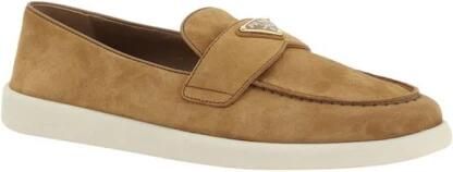 Prada Suède Loafers Camel met amandelvormige neus - Foto 3