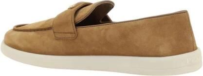 Prada Suède Loafers Camel met amandelvormige neus - Foto 4
