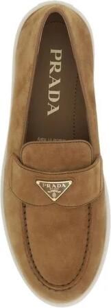 Prada Suède Loafers Camel met amandelvormige neus - Foto 2