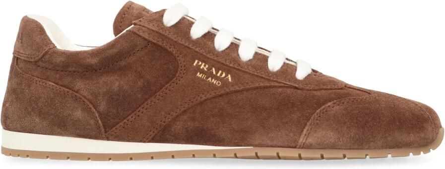 Prada Suède Sneakers met Gedrukt Logo - Foto 3