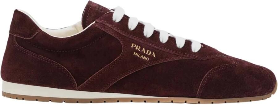 Prada Suede Vetersneaker
