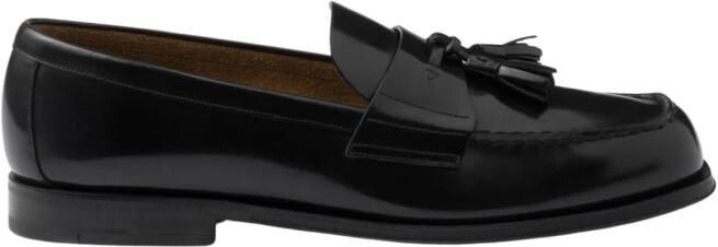 Prada Leren Loafers Slip-on Design Made in Italy