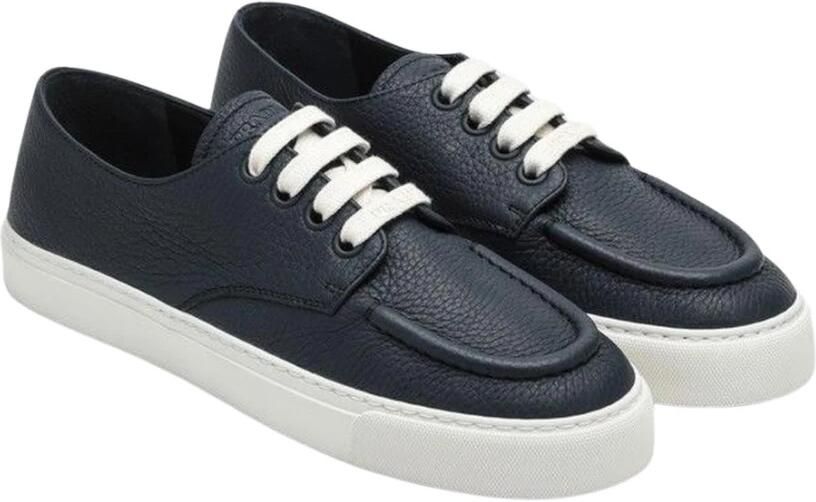 Prada Textured Leren Vetersneakers