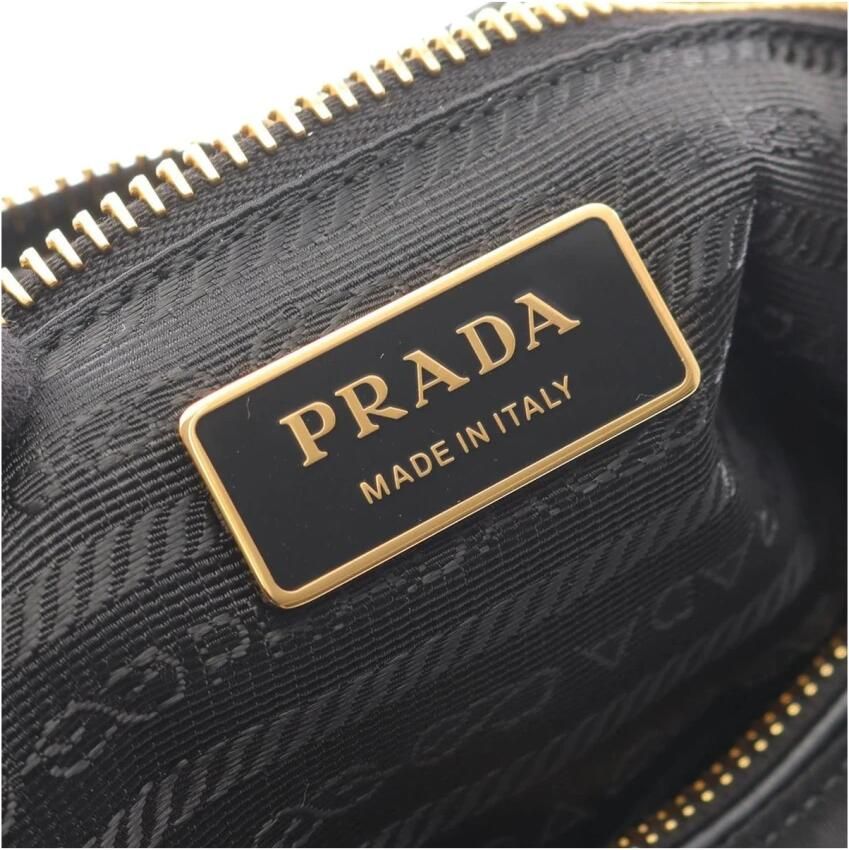 Prada Vintage Pre-owned Vintage Nylon Schoudertas met Slotdetail - Foto 2