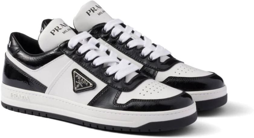 Prada Witte Leren Sneakers Veters Logo - Foto 3