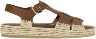 Prada Raffia Sandalen met Verstelbare Band