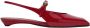 Prada Rode Platte Slingback Schoenen - Thumbnail 1