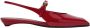 Prada Rode Slingback Platte Schoenen - Thumbnail 1