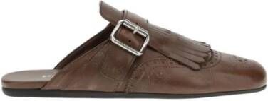 Prada Sandaal met franjes van leer met gespsluiting