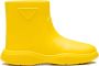 Prada Stijlvolle Logo Rubberlaarzen Yellow Dames - Thumbnail 1