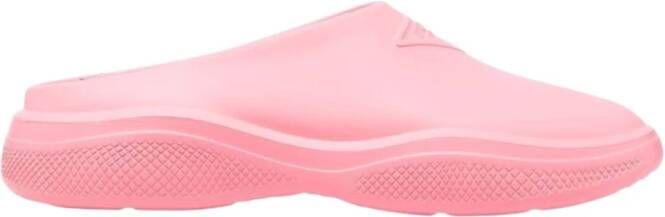 Prada Stijlvolle rubberen sandalen voor dames Roze Dames